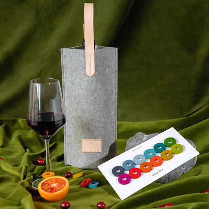 Wine Tote Bag Portable Single Bottle Carrier with Handle High-End for Gift Use