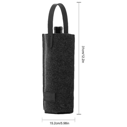 Wine Tote Bag Portable Single Bottle Carrier with Handle High-End for Gift Use