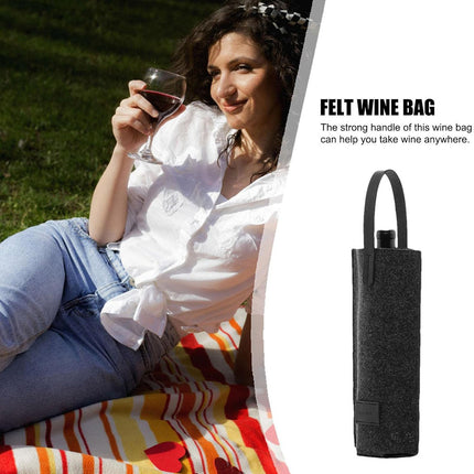 Wine Tote Bag Portable Single Bottle Carrier with Handle High-End for Gift Use