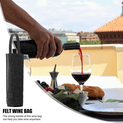Wine Tote Bag Portable Single Bottle Carrier with Handle High-End for Gift Use