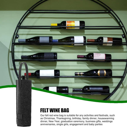 Wine Tote Bag Portable Single Bottle Carrier with Handle High-End for Gift Use