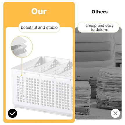 Wardrobe Storage Basket Set Multi-Size Compartment Boxes for Clothes Storage