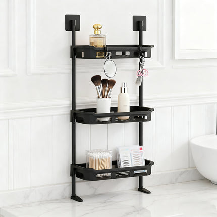 Multifunctional Bathroom Storage Rack Rustproof PP For Shampoo Soap Towel Use