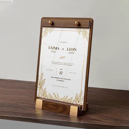 2PCS Desktop Display Board A4 Size Durable for Hotel Restaurant Front Desk Use