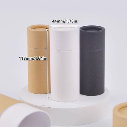 20PCS Kraft Paper Cylinder Gift Boxes Round Cardboard Tubes with Lids