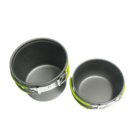 Outdoor Cookware Set for Hiking Picnic Backpacking Portable Pot Tableware Kit