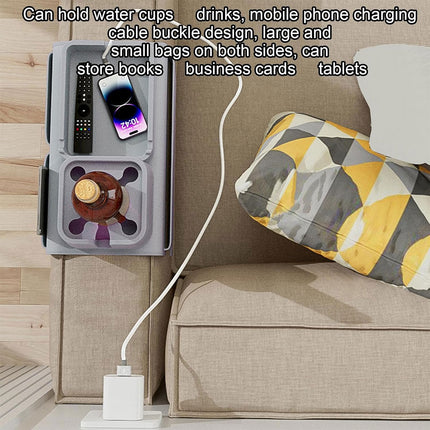 Multifunctional Sofa Armrest Tray Table Living Room Couch Side Table Organizer
