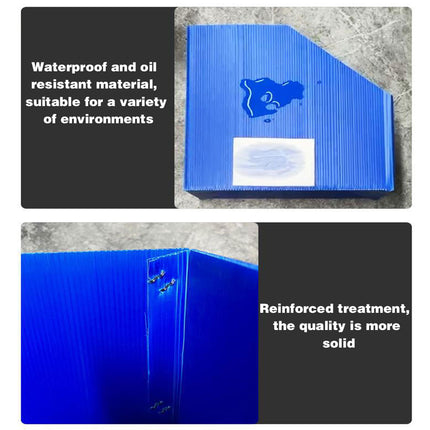 Slanted Storage Bin 5PCS Blue Corrugated PP 4 Sizes for Garage Warehouse Shelf