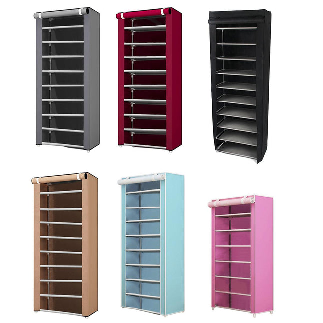 Stackable Shoe Rack Storage Cabinet Organizer Portable Wardrobe for Home Use