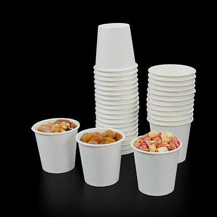 Small Paper Tasting Cups 100pcs White 30ml Disposable Sampling Drink Cups
