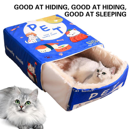 Rectangular Cookie Box Pet Bed for Cats Dogs Cat Bed Kitten Puppy Soft Pet House