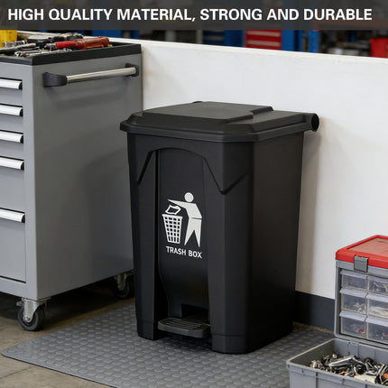Pedal Trash Can with Lid 100L Large Capacity Durable for Kitchen Office Bathroom