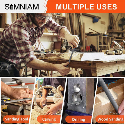 17 PCS Metal File Set Steel Grinding Tool Kit Iron Hand File Round Triangle