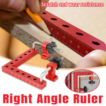 Right Angle Ruler Woodworking Clamp L Type Scribe Positioning Holder Tool