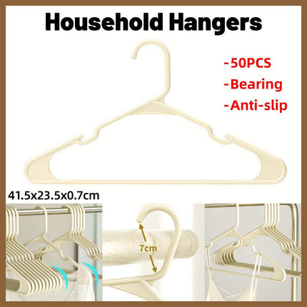 50PCS Non Slip Clothes Rack Home Drying Storage Organizing Clothes Hangers Racks
