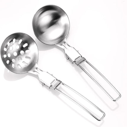 6PCS Camping Kitchenware Set Portable Folding Cooking Spoon Colander Spatula