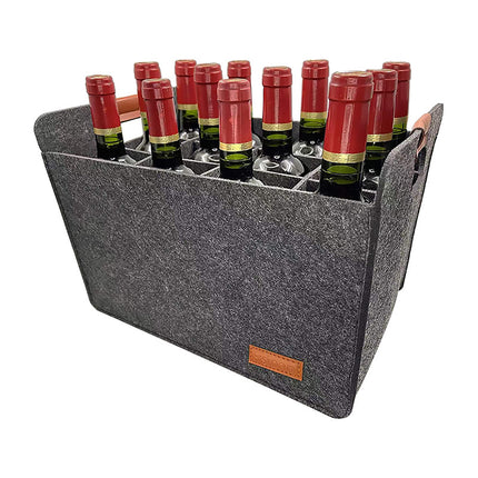 Portable 12 Bottle Wine Carrier Case Storage Box Max 40Kg for Travel Party Use