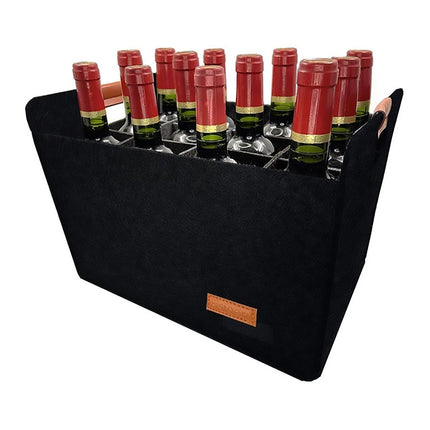 Portable 12 Bottle Wine Carrier Case Storage Box Max 40Kg for Travel Party Use