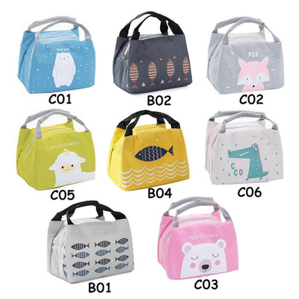 Portable Insulated Thermal Lunch Box Carry Tote Picnic Case Storage Bag 21x17x15cm