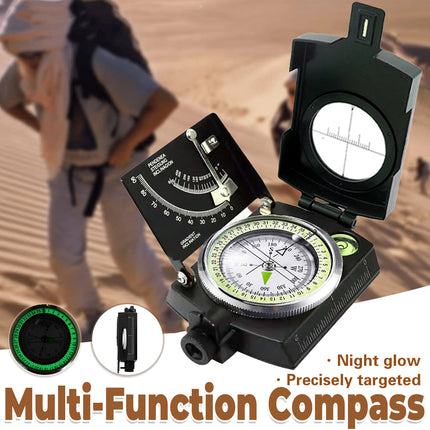 Multi-Function High Precision Compass Sturdy Shockproof for Hiking Camping Travel