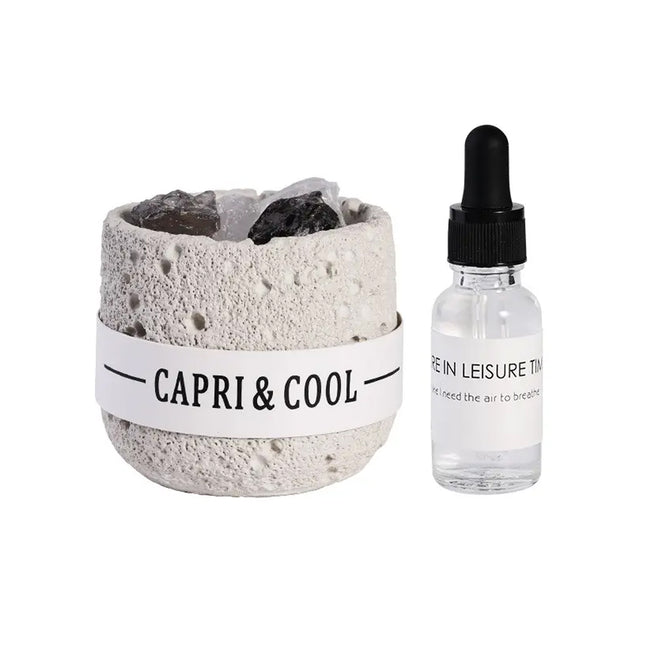 Crystal Stone Oil Diffuser Passive Aromatherapy Set White Natural Bedroom Decor