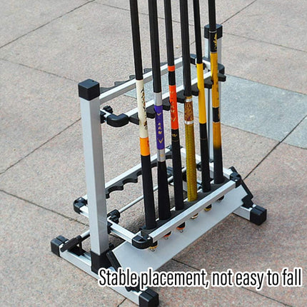 12/24 Hole Multi Functional Fishing Rod Holder Storage Rack Display Organizer