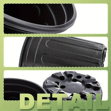 100PCS Black Gallon Soft Plastic Planter Bag Garden Nursery Pot Balcony Grow Bag