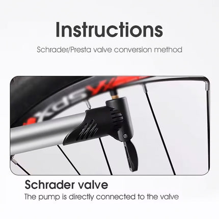 Aluminium Mini Bicycle Air Pump Bike Hand Ball Inflator Portable Cycling Tyre