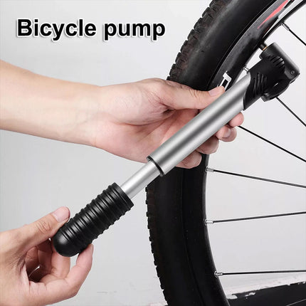 Aluminium Mini Bicycle Air Pump Bike Hand Ball Inflator Portable Cycling Tyre