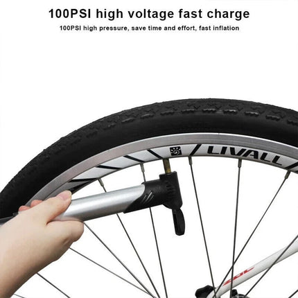 Aluminium Mini Bicycle Air Pump Bike Hand Ball Inflator Portable Cycling Tyre