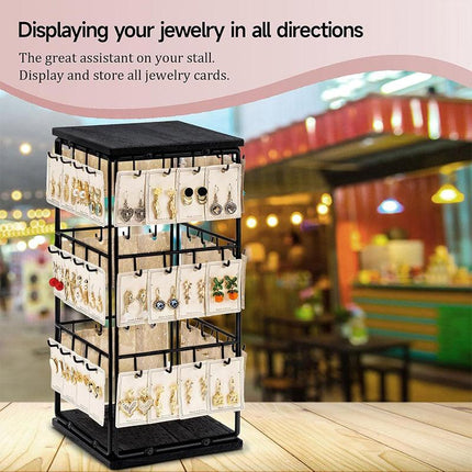 Iron Desktop Earrings Display Organizer Jewellery Stand Holder for Home Storage