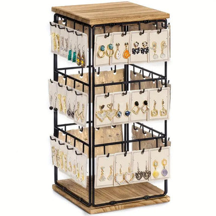 Iron Desktop Earrings Display Organizer Jewellery Stand Holder for Home Storage