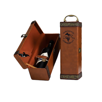 High-grade Leather Red Wine Gift Box