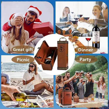 High-grade Leather Red Wine Gift Box