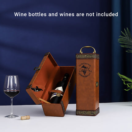 High-grade Leather Red Wine Gift Box