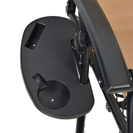 2pcs Clip On Side Table Tray Cup Holder For Sun Lounger Camping Chair Outdoor