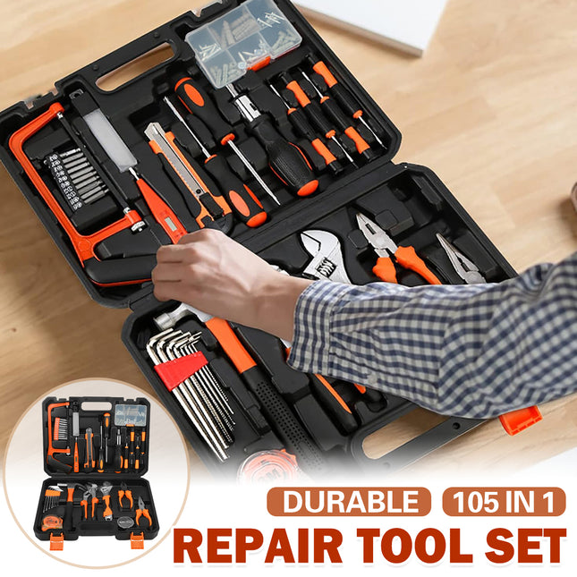 Home Hardware Tool Set Large 105-Piece Emergency Repair Kit Maintenance Tools