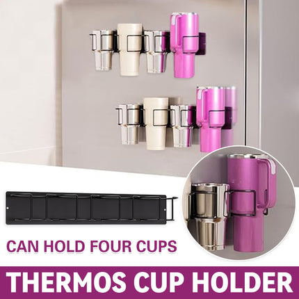 Wall-Mounted Insulated Cup Holder for Kitchen Bedroom Organizer Space Saving