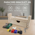 Solid Wood Paracord Bracelet Jig Adjustable Braiding Maker Tool Storage Drawer