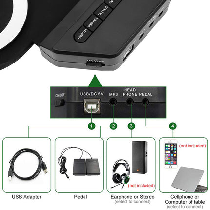 Roll-Up Electronic Drum Kit Portable USB Rechargeable For Music Practice Use