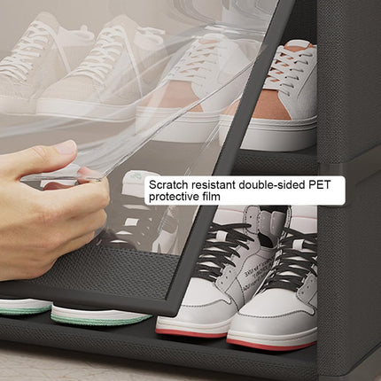 Simple Shoe Cabinet with Transparent Door 8 Tier for Entryway Hallway Durable