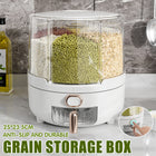 Rotating Grain Dispenser Container 360 Spin PP Multi Compartment 25 x 23.5cm