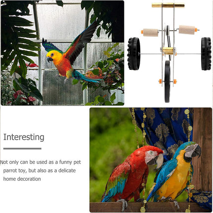 Parrot Training Bicycle Toy Parrot Exercise Bicycle Toy for Birds Fun Activity