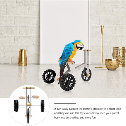 Parrot Training Bicycle Toy Parrot Exercise Bicycle Toy for Birds Fun Activity