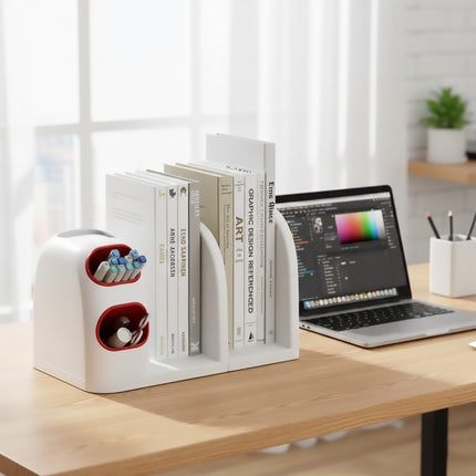 Desktop Storage Organiser With Dividers Pen Holder Home Office School Desk Use