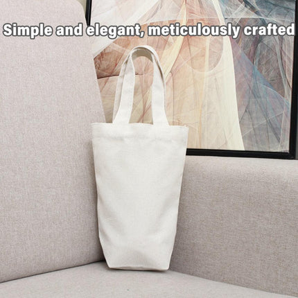 10pcs Portable Wine Bag Canvas Burlap Bottle Packing Holder for Gift Storage