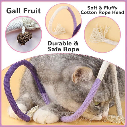 Cat Biting Rope Toy Teeth Grinding Teasing Stick Interactive Play Toy For Cats