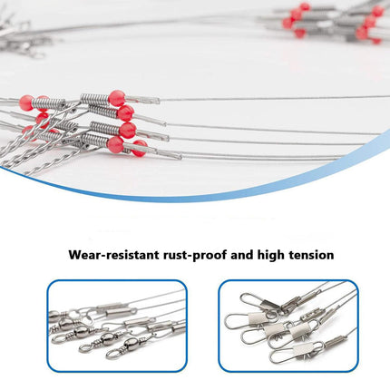 10PCS Wire Balance Hooks Anti Tangle Sea Fishing Rigs Accessories Tackle Set