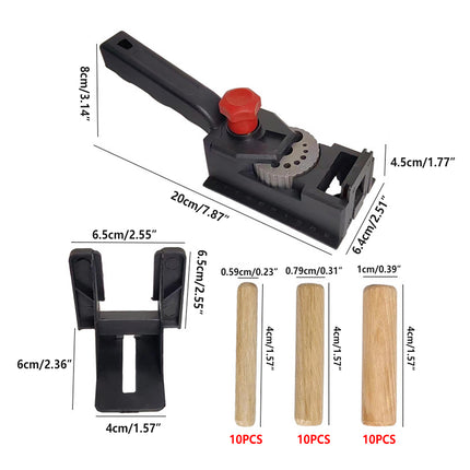 Woodworking Drilling Positioning Fixture 39PCS DIY Tool Set for Woodworking