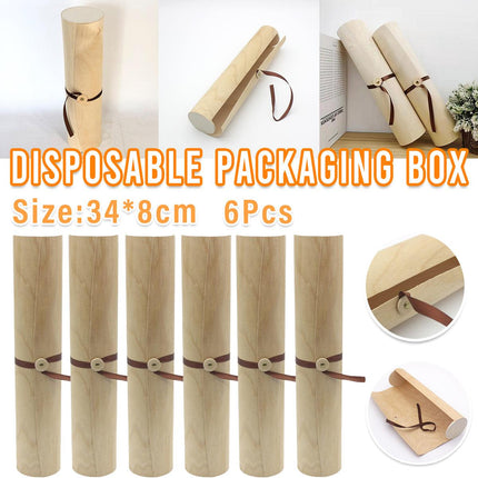 6pcs Tea Cans Gift Boxes Cylindrical Packaging for Loose Tea Herbal Tea Gifts